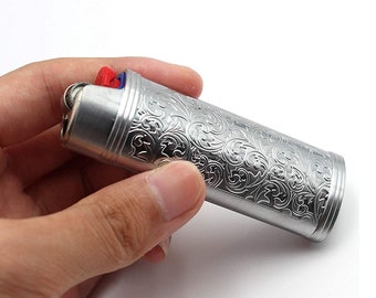 Personalized LIGHTER CASE Holder Sheath Groomsmen Birthday Gift for Him Dad Men Cigar (BIC J6 Lighter) Boyfriend Fathers Day Custom Engraved