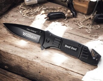 Personalized Groomsmen Birthday Gift MULTITOOL POCKET KNIFE with Clip Gift for Him Dad Men Fishing Camping Hunting Boyfriend Custom Engraved