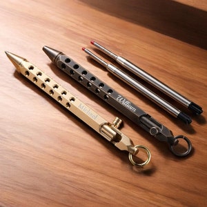 Stylos personnalisés STYLO À BOULON Gravure Personnalisée Garçons D'honneur Cadeau Fête Des Pères Pour Papa Lui Hommes Grand-père Enseignant L'obtention du diplôme Anniversaire d'entreprise