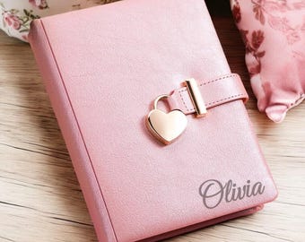 Personalized LEATHER JOURNAL for Women Travel Diary Notebook Graduation Birthday Gift for Her Mom Teacher Coach Wedding Custom Engraved