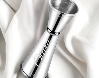 Gepersonaliseerde COCKTAIL JIGGER Maatbeker Cocktail Mixer Thuis Bar Barman Cadeau voor hem Haar moeder Vader mannen vrouwen verjaardag Vaderdag aangepast