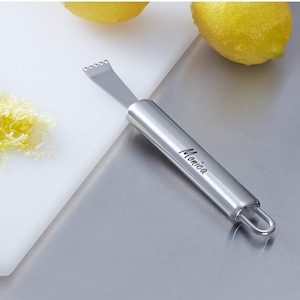 Personalized Zester Citrus Fruit Peeler Utensil Tool Grater Professional Kitchen Dining Cooking Cook Home Gifts Stainless Engraved image 1