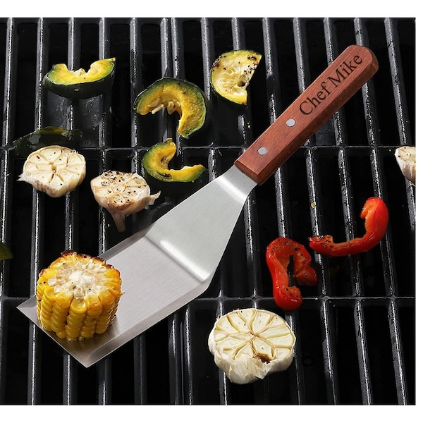 Personalized SPATULA BBQ TURNER Barbeque Grill Grilling Griddle Groomsmen Gifts for Dad Him Men Her Utensil Kitchen Burger Cooking Cook