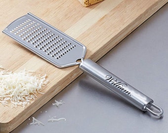 Personalised Handheld Cheese Grater Steel Cheese Grater Personalized Gifts  for Him / Her Kitchen Utensils Gift Gift for Cheese Mad 