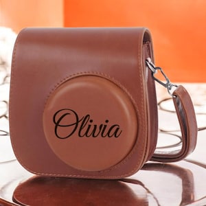 Personalisierte Fujifilm Instax Mini 12 11 9 Kamera Tasche Tasche Leder Strap Groomsmen Geschenk für ihre Mutter Him Frauen Geburtstag Freund
