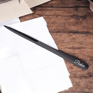 Personalized LETTER OPENER Men Women Custom Engraved Housewarming Fathers Day Gift for Dad Him Her Mom Office Teacher Retirement Birthday