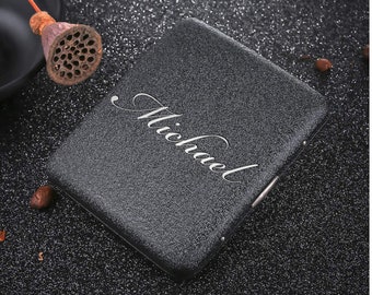 Personalized CIGARETTE CASE HOLDER Cigarettes Box Accessories Groomsmen Birthday Gift for Him Dad Men Gift for Custom Boyfriend Mothers Day