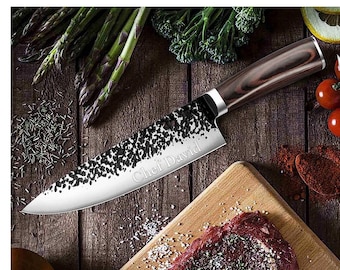 Personalized CHEF KNIFE Kitchen Knives Cooking Housewarming Birthday Gift for Her Him Mom Dad Men Women Wedding Fathers Day Custom Engraved