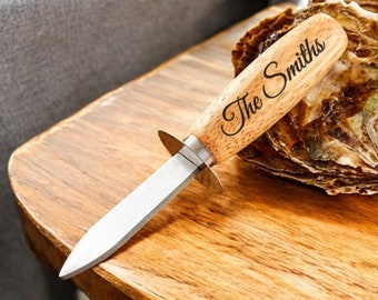 Personalized OYSTER SHUCKER Knife Opener Clam Seafood Beach Cooking Kitchen Housewarming Birthday Gift for Her Him Dad Mom Fathers Day