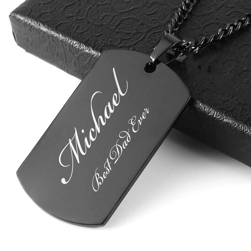 Paterson #2 Modern Tartan Crest Dog Tag Necklace