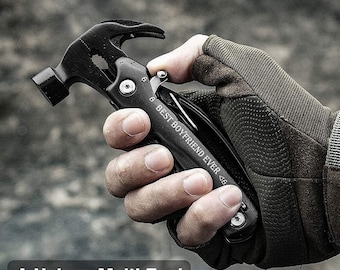 Personalized HAMMER MULTITOOL Pocket Knife Tool Groomsmen Birthday Gift for Him Dad Men Boyfriend Fishing Camping Hunting Fathers Day Custom