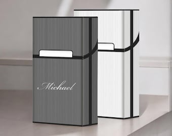 Personalized 100s CIGARETTE CASE Cases Groomsmen Birthday Gift for Him Dad Men Groomsmen Holder Fits 20 Cigarettes Custom Engraved Boyfriend