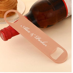 Personalized BOTTLE OPENER Custom Wedding Favors Groomsmen Gift for Her Mom Women Bridesmaid Bridal Shower Bartender Bar Birthday