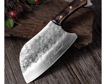 Personalized SERBIAN CHEF KNIFE Custom Engraved Chefs Cooking Home Kitchen Housewarming Gifts for Mom Dad Women Him Her Birthday Mothers Day