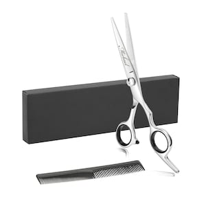 Personalized BARBER SCISSORS & COMB Groomsmen Birthday Gift for Him Dad Men Her Mom Women Hair Beard Set Stylist Salon Custom Mothers Day