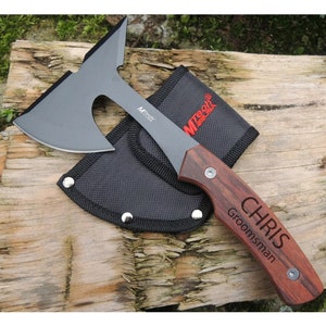 Personalized AXE Hatchet Throwing Axes Groomsmen Gift for Him Dad Men Gift for Groomsmen Best Man Wedding Birthday Boyfriend Custom Engraved