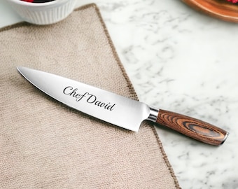 Personalized CHEF KNIVE Chefs Knives Knife Kitchen Cooking Custom Engraved Gifts for Him Dad Boyfriend Gift for Men Birthday Her Women Mom