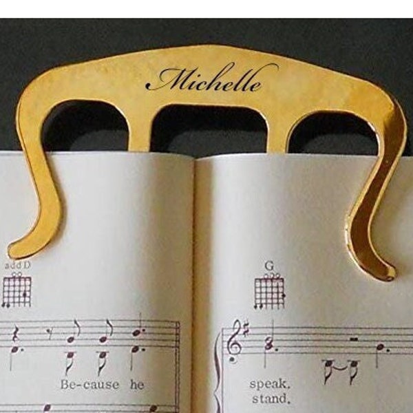 Personalized MUSIC PAGE HOLDER Custom Engraved Mothers Day Gifts for Mom Her Women Piano Teacher Guitar Violin Musician Pianist Saxophone