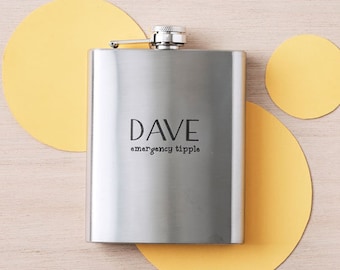 Personalized FLASK for Men FUNNEL Set Custom Engraved Groomsmen Fathers Day Gifts for Dad Him Boyfriend Groomsman Bachelor Father Birthday