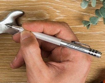 Personalized Tungsten Carbide Tip Pen Scriber Aluminum Etching Engraving Pen Gifts for Him Men Boyfriend Custom Engraved Unique Valentines