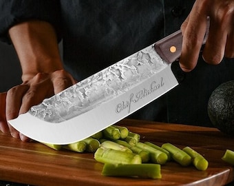 Personalized CHEF KNIFE Kitchen Knives Cooking Housewarming Birthday Gift for Her Him Mom Dad Men Women Wedding Fathers Day Custom Engraved