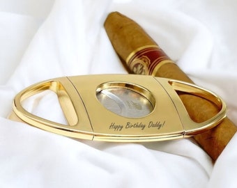 Personalized CIGAR CUTTER Custom Engraved Cigars Groomsmen Gifts for Dad Him Boyfriend Gift for Men Groomsmen Wedding Bachelor Party