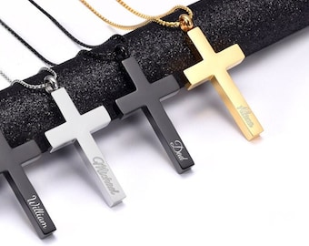 Personalized CROSS URN NECKLACE Cremation Jewelry for Men Women Human Ashes Keepsake Christian Catholic Memorial Waterproof Date Custom