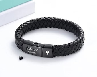 Spersonalizowana bransoletka z urnową do kremacji dla mężczyzn i kobiet, pamiątkowa pamiątka z prochami psa lub kota, pamiątka dla zwierząt, kondolencje, wodoodporna, data, spersonalizowana dla matek