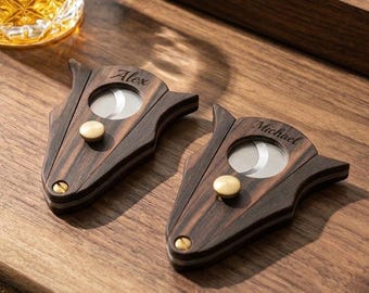 Personalized CIGAR CUTTER Cigars Accessories Groomsmen Birthday Gift for Him Dad Men Best Man Boyfriend Grandpa Custom Engraved Engraved