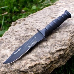 Personalized HUNTING KNIFE & SHEATH Knive Knives Camping Hiking Groomsmen Gift for Him Dad Men Gift for Birthday Boyfriend Custom Engraved