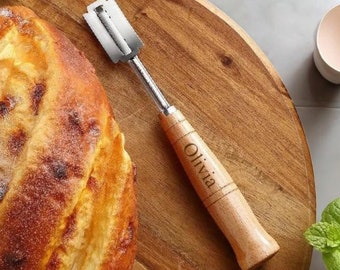 Personalized BREAD SCORING LAME Scorer Knife Sourdough Baking Kitchen Housewarming Home Gift for Her Mom Women Mom Custom Engraved Boyfriend