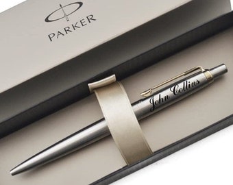 Stylo personnalisé, stylo gravé, stylo Parker Jotter en acier inoxydable,  cadeau de fête des pères, cadeau de mariage, cadeau danniversaire, cadeau  de graduation, anniversaire -  France