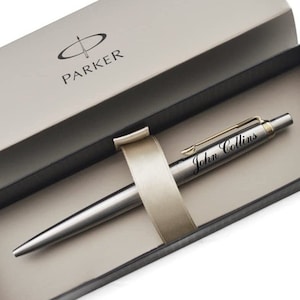 STYLOS PARKER JOTTER personnalisé stylo gravé personnalisé cadeau de remise des diplômes de professeur pour papa elle lui maman hommes mariage garçons d'honneur fête des pères anniversaire