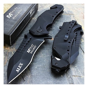 Personalized POCKET KNIFE for with Clip Knives Groomsmen Gift for Him Dad Men Veteran American Flag Army Navy Air Fishing Birthday