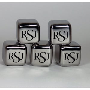 Personalized WHISKEY STONES Chilling Rocks Stone Rock Cocktail Glass Groomsmen Gift for Him Dad Men Gift forSet of 3 Birthday Boyfriend