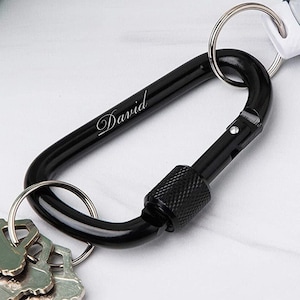 1pc Large Metal Keychain Keyring, Outdoor Camping Hiking Travel Equipment, Hanging Buckle Key Ring Accessories,Temu