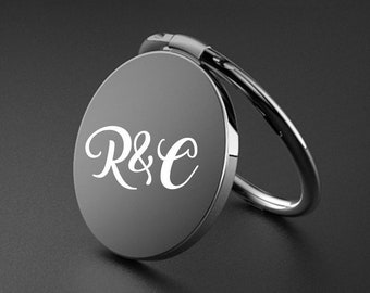 Anillo de teléfono personalizado, soporte de enchufe, agarre, accesorios universales, agarre, orificio para el dedo, lindo regalo para su mamá, personalizado, grabado