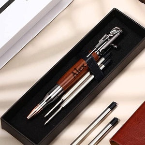 Personalized BOLT ACTION PEN Custom Pens Engraved Groomsmen Gifts for Him Dad Boyfriend Gift for Men Son Birthday Doctor Teacher Graduation