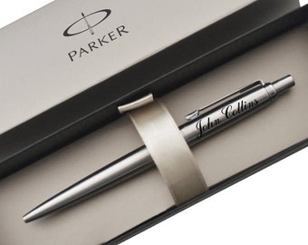 Personalised Engraved Parker Jotter Ballpoint Pen & ParkerBox Free Choose Colour Personalised Engraved Parker Jotter Ballpoint Pen & ParkerBox Free Choose Colour