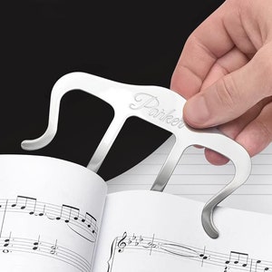 Personalized Sheet MUSIC PAGE HOLDER Bookmark Piano Teacher Gift for Her Him Mom Violin Saxophone Pianist Musician Birthday Custom Engraved