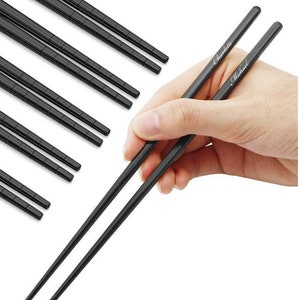 Personalized CHOPSTICKS Set Custom Chop Sticks Bridesmaid Wedding Home Housewarming Gift for Her Mom Women Kitchen Utensils (Pair) Name