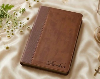 Personalized Leather NIV BIBLE Christian Graduation Gift for Him Dad Men Her Mom Women Wedding Easter Pastor Keepsake Fathers Day Custom