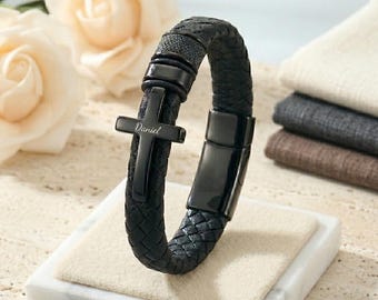 Personalisiertes KREUZ-URNE-ARMBAND Feuerbestattung Schmuck für Männer Frauen Menschliche Asche Andenken Hund Katze Haar Haustier Gedenkstätte Sympathie Individuell eingraviert