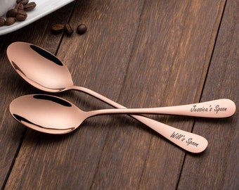 Personalized SPOON Custom Dinnerware Utensil Party Wedding Gifts for Her Graduation Mom Kitchen Cutlery Cook Stainless Engraved