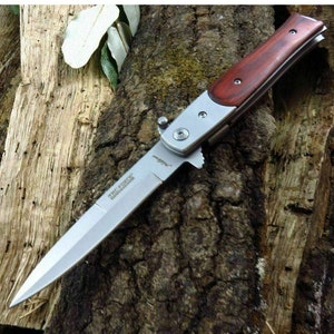 Personalized POCKET KNIFE for with Clip Knives Multitool Groomsmen Gift for Him Dad Men Wood Anniversary Hunting Fishing Birthday