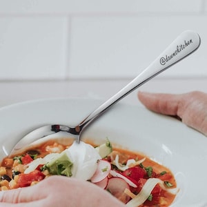 Personalized SPOON Dinnerware Utensil Party Wedding Gift for Her Mom Graduation Mom Kitchen Cutlery Cook Chef Stainless Steel Birthday