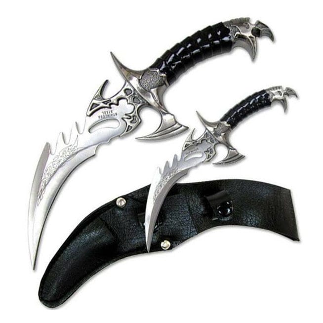 Personalized TWIN DAGGER SET & Sheath Custom Engraved Fantasy Swords Daggers Groomsmen Gift for Dad Him Grandpa Gift for Men Cosplay Larp