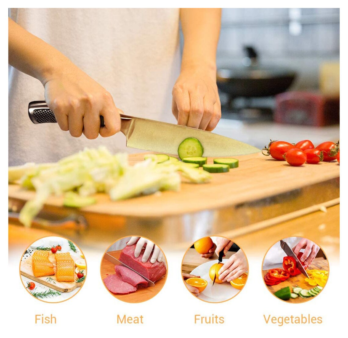 Personalized Chef Knife Set Chefs Knives Kitchen Cooking Cook Etsy