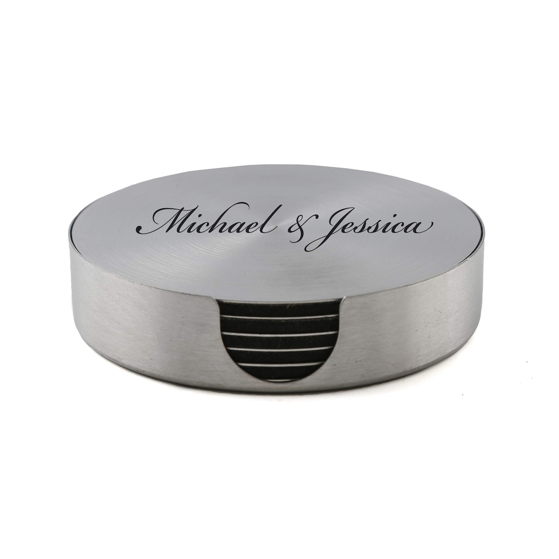 Personalized Coasters Metal Stainless Steel Engraved Etsy