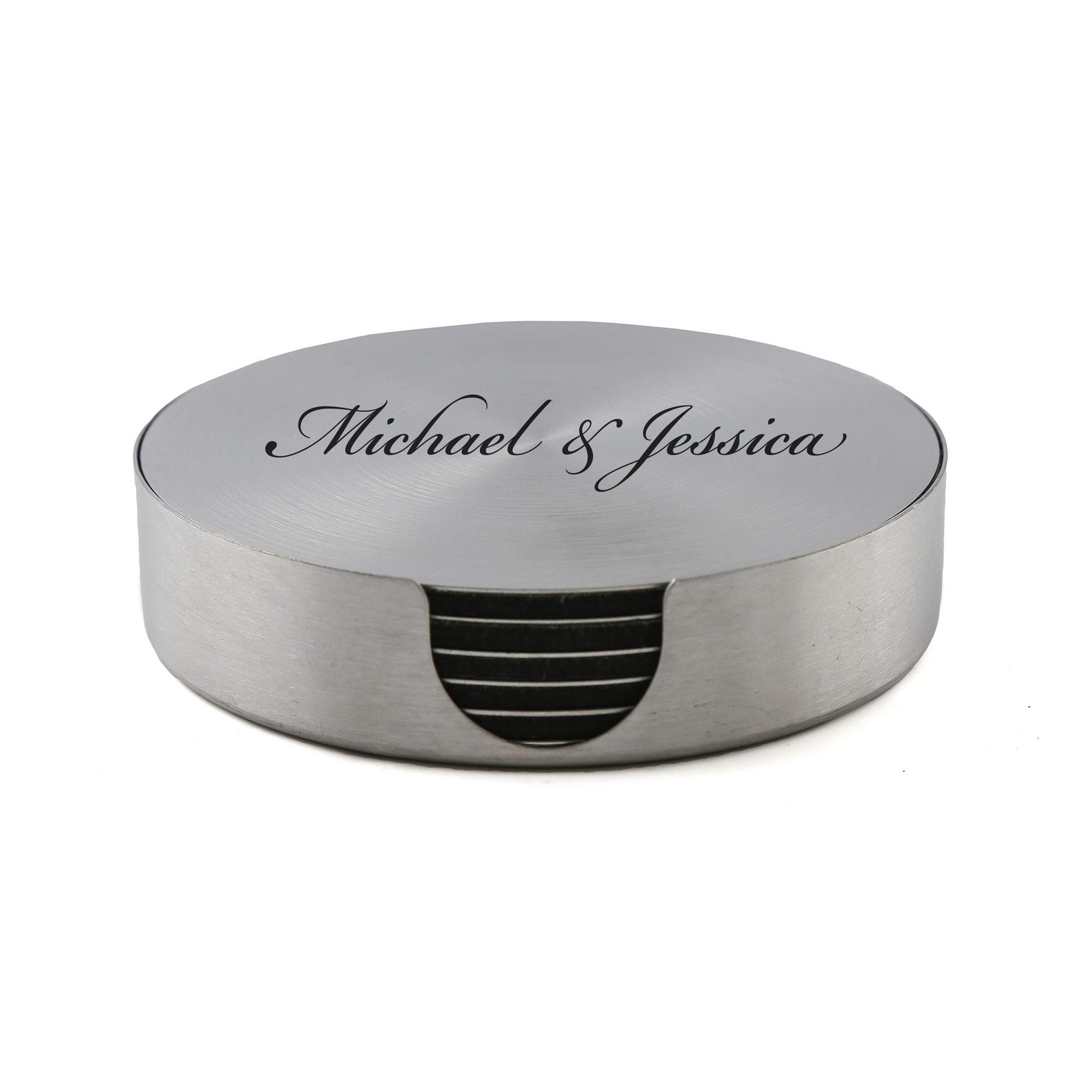 Personalized Coasters Metal Stainless Steel Engraved Etsy